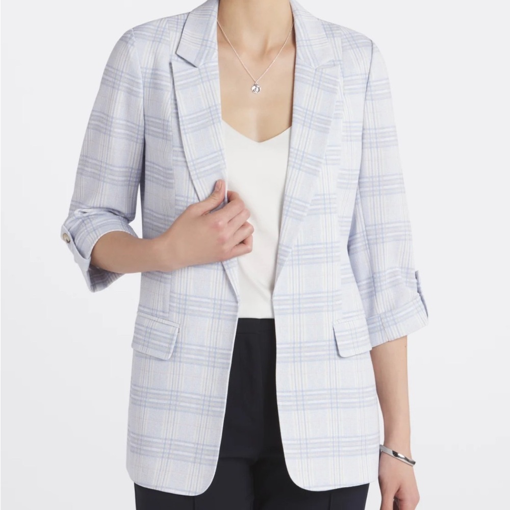 Women's Light Blue Boyfriend Oversized Blazer